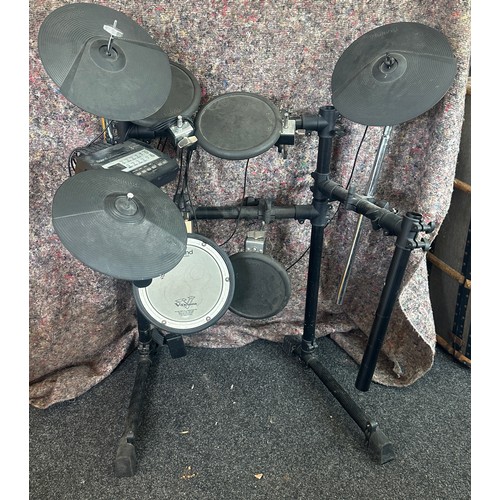 360 - Roland V-Drums TD-3 Electronic Drum Kit, premium 252 pedal, Roland FD8, all untested