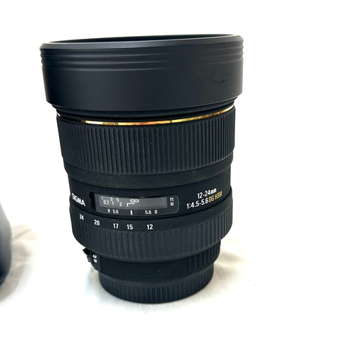 76 - Cased Sigma 12-24mm f4.5-5.6 II DG HSM Aspherical Lens for Canon, untested