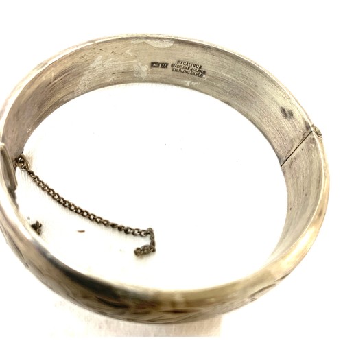 516 - Hallmarked silver bangle and a ring