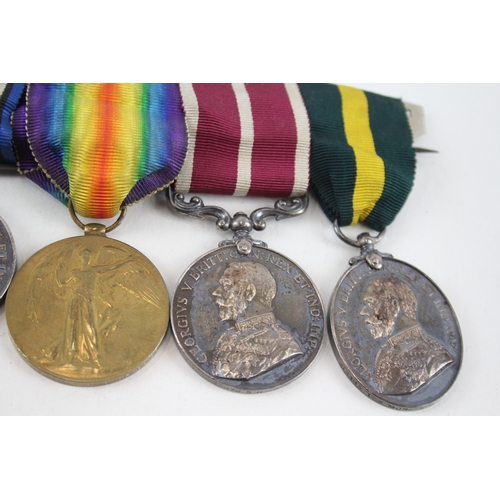 411 - WW1 GV M.S.M Territorial Medal Group Mounted Named Trio etc