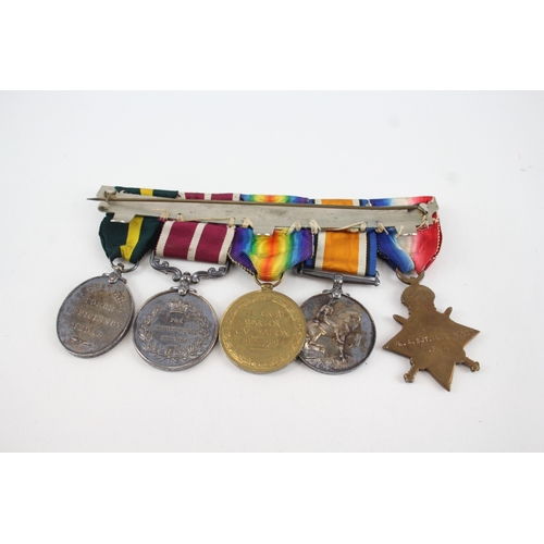 411 - WW1 GV M.S.M Territorial Medal Group Mounted Named Trio etc