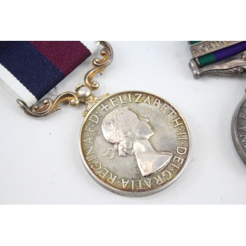 416 - Boxed ER.II R.A.F Medal Pair C.S.M Northern Ireland L.S.G.C R.O Burmann B8188459