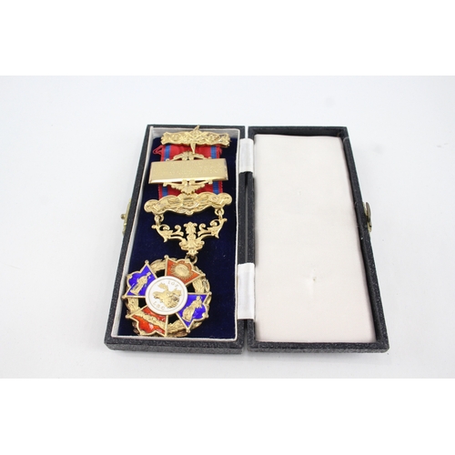 417 - Sterling Silver Boxed Independent Order of Foresters Jewel Medal 88g