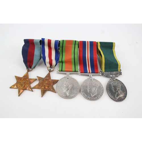 420 - Mounted WW2 Territorial Medal Group Named 3651695 Pte J. Cooper S. Lan