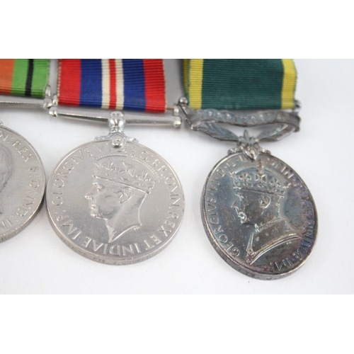 420 - Mounted WW2 Territorial Medal Group Named 3651695 Pte J. Cooper S. Lan