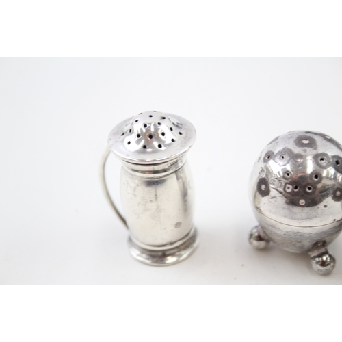 26 - 3 x .925 sterling salt / pepper shakers / cellars