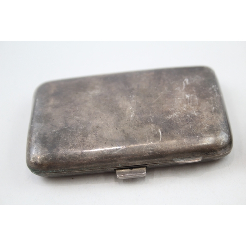 39 - 3 x .925 sterling tobacciana inc cheroot, cigarette case etc