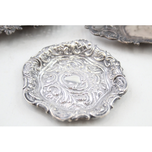 43 - 3 x .925 sterling pin / trinket dishes