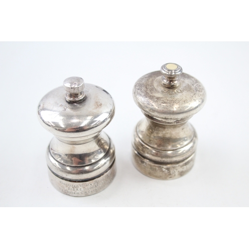 44 - 2 x .925 sterling pepper mills