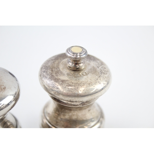 44 - 2 x .925 sterling pepper mills