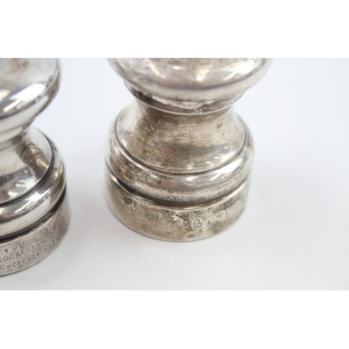 44 - 2 x .925 sterling pepper mills