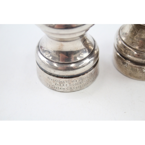 44 - 2 x .925 sterling pepper mills