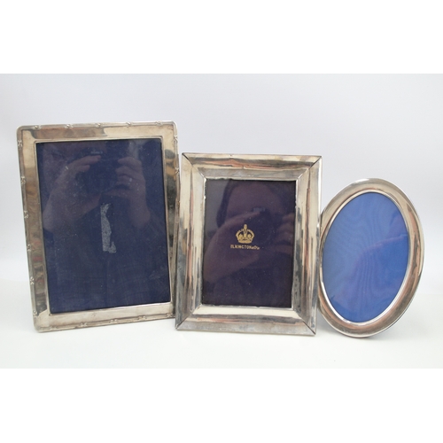 53 - 3 x Antique / Vintage .925 sterling photograph frames