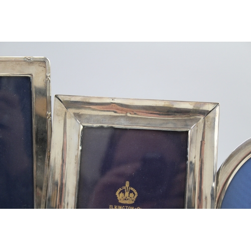 53 - 3 x Antique / Vintage .925 sterling photograph frames