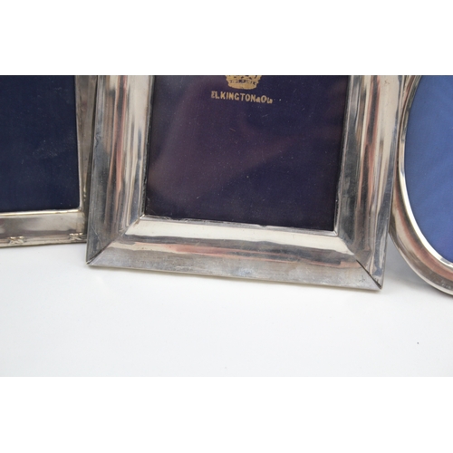 53 - 3 x Antique / Vintage .925 sterling photograph frames