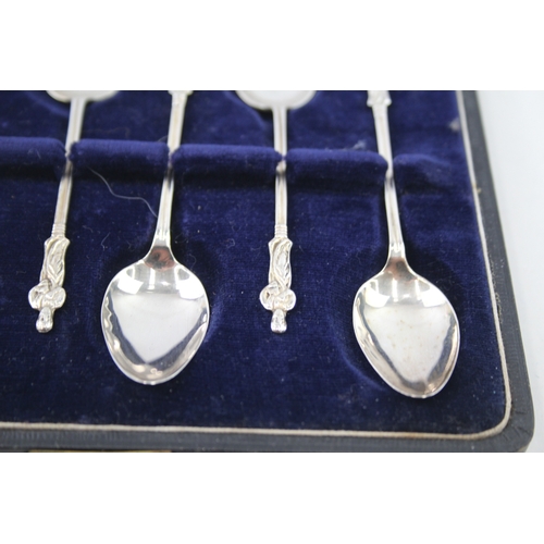 56 - 6 x .925 sterling apostle teaspoons in fitted case