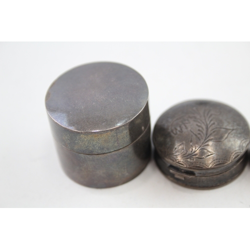 60 - 4 x .925 sterling silver pill / trinket boxes