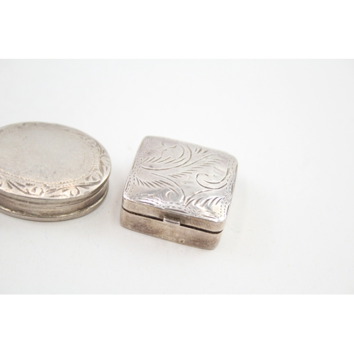 60 - 4 x .925 sterling silver pill / trinket boxes