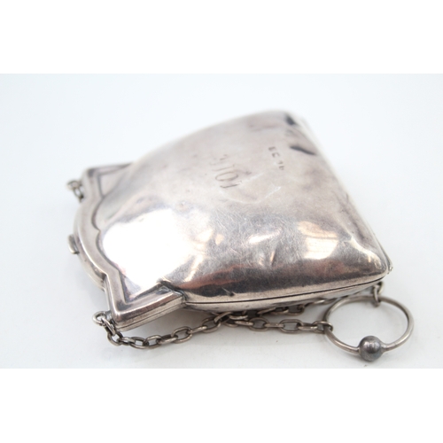 61 - .925 sterling silver coin purse / bag