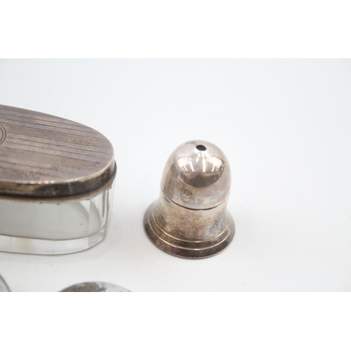 62 - 5 x .925 sterling silver pill / trinket boxes