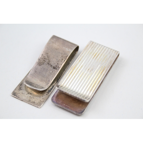 64 - 2 x .925 sterling money clips