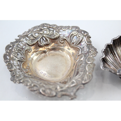 66 - 4 x .925 sterling pin / trinket dishes