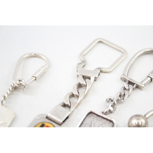 72 - 4 x .925 sterling keyrings