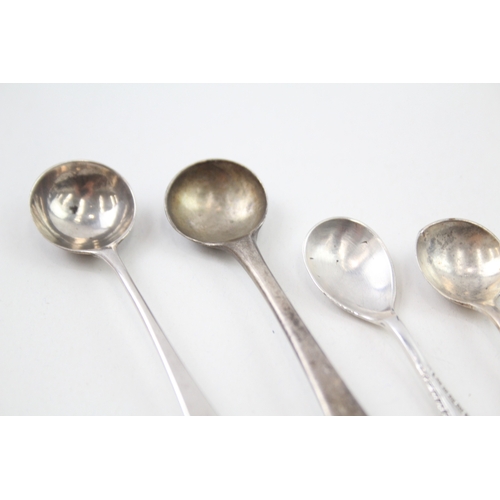 76 - 10 x .925 sterling condiment spoons inc georgian etc