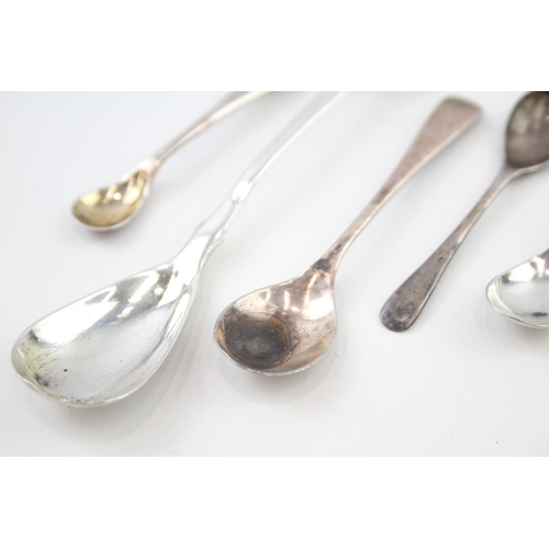 77 - 10 x .925 sterling condiment spoons inc georgian etc