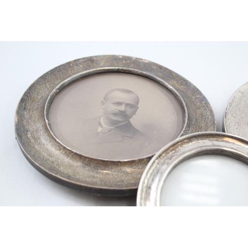 82 - 3 x .925 sterling silver photograph frames