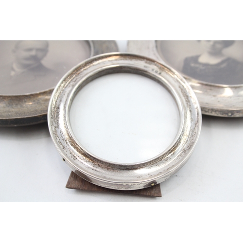 82 - 3 x .925 sterling silver photograph frames