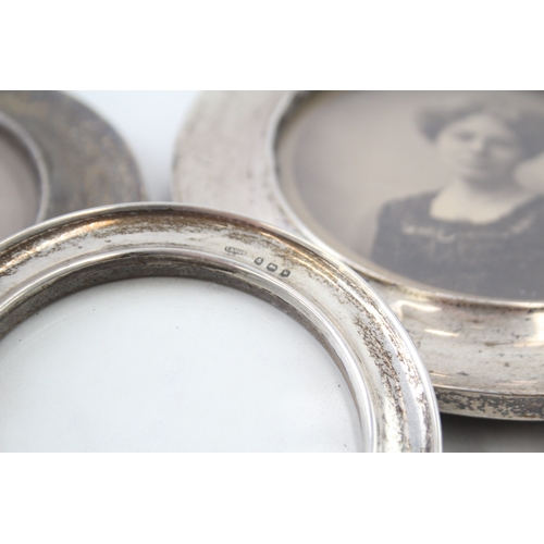 82 - 3 x .925 sterling silver photograph frames