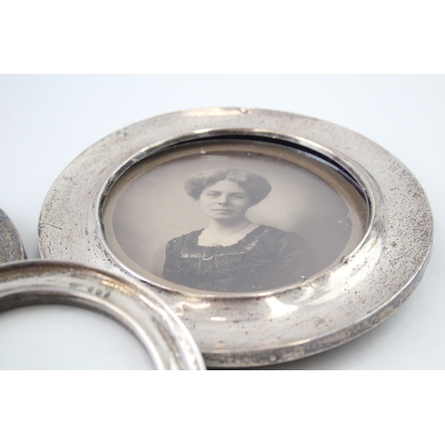 82 - 3 x .925 sterling silver photograph frames