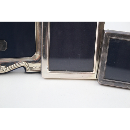 86 - 3 x .925 sterling silver photograph frames