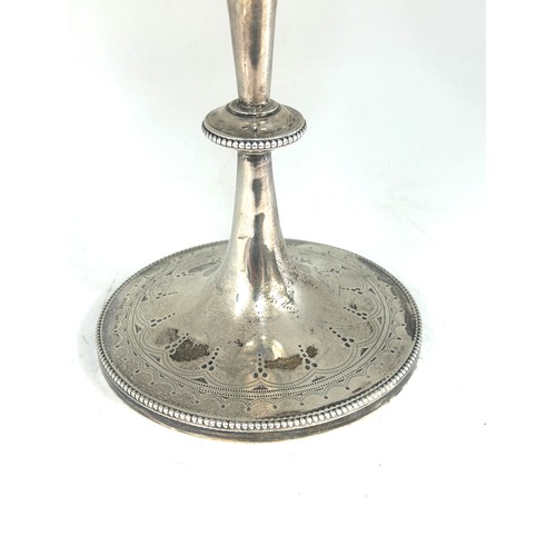 301 - Large silver trophy cup dated 1904 total weight 500grams, repair to stem 29 cm tall