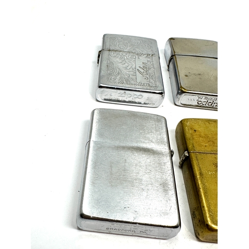 477 - 6 vintage used zippo lighters