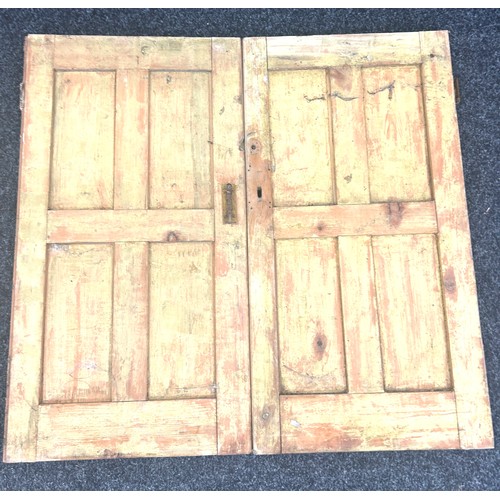 284 - Two pair of antique window shutters measures approx 34 inches wide by 32 inches tall