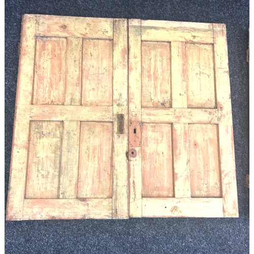 284 - Two pair of antique window shutters measures approx 34 inches wide by 32 inches tall