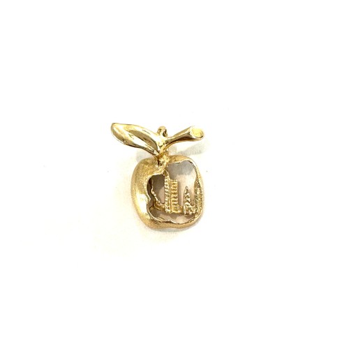 527 - 9ct Gold new york apple charm, 0.8 grams