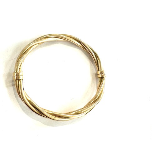 509 - 9ct gold ladies bangle total weight 13.3 grams