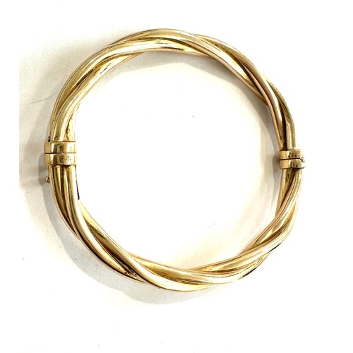 509 - 9ct gold ladies bangle total weight 13.3 grams