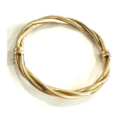 509 - 9ct gold ladies bangle total weight 13.3 grams