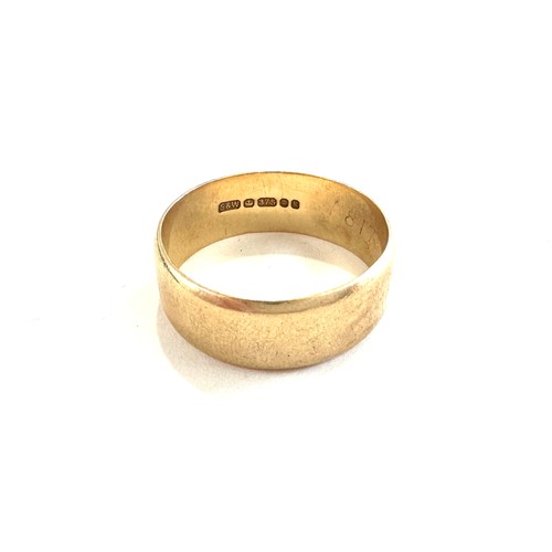 508 - Gents 9ct gold wedding band weight 5 grams