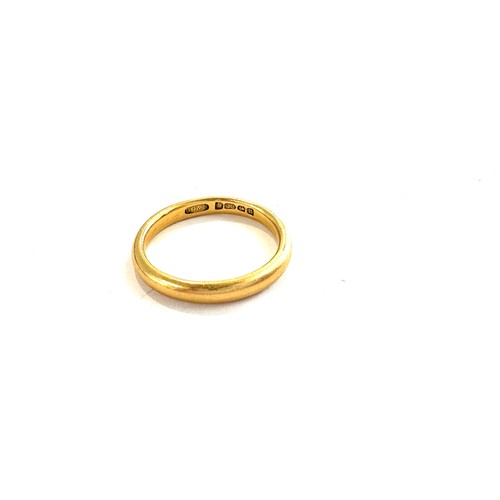 507 - Vintage 22ct gold wedding band weight 4.9grams ring size p