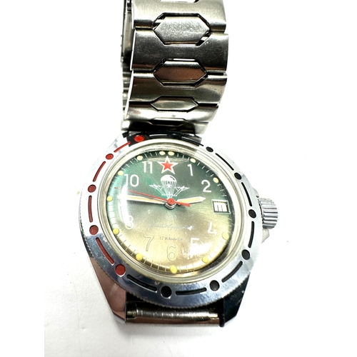 443 - Vostok Commander Airbourne Assault Vintage Russian SOVIET USSR Wristwatch WOSTOK the watch is tickin... 