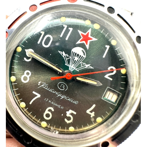 443 - Vostok Commander Airbourne Assault Vintage Russian SOVIET USSR Wristwatch WOSTOK the watch is tickin... 