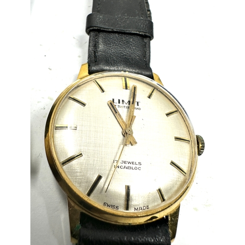 444 - 2 original boxed vintage gents wristwatches Limit 17 jewel & Rotary both in good condition and ticki... 