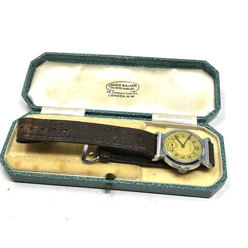 445 - Original Boxed 1930s James Walker wristwatch the watch is ticking