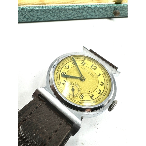 445 - Original Boxed 1930s James Walker wristwatch the watch is ticking