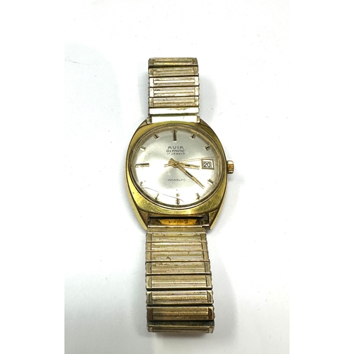 449 - Vintage Gents Avia Olympic wristwatch.the watch is ticking